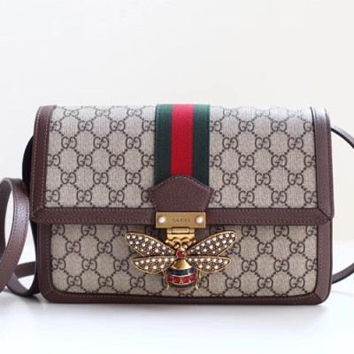 Gucci Queen Margaret Supreme Medium Shoulder Bag,27CM - 구찌 퀸 마가렛 수프림 미듐 숄더백 524356,GUB0264,27cm,브라운