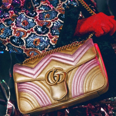 Gucci GG Marmont Matlase Women Shoulder Bag,26CM - 구찌 GG 마몬트 마틀라세 여성용 숄더백 443497,GUB0280,26CM,옐로우골드