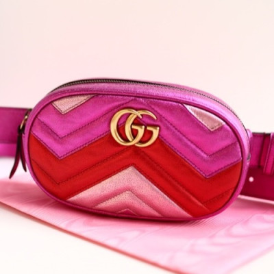 Gucci Marmont Matlase Belt Bag,18CM - 구찌 마몬트 마틀라세 벨트백 ,476434,GUB0284,18CM,핑크