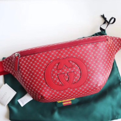 Gucci Dapper Dan Leather Belt Bag ,28CM - 구찌 대퍼 댄 레더 남여공용 벨트백, 536416,GUB0292 ,28cm,레드