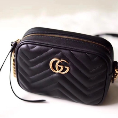 Gucci Marmont Matlase Shoulder Bag,18CM - 구찌 마몬트 마틀라세 숄더백 448065,GUB0293,18cm,블랙