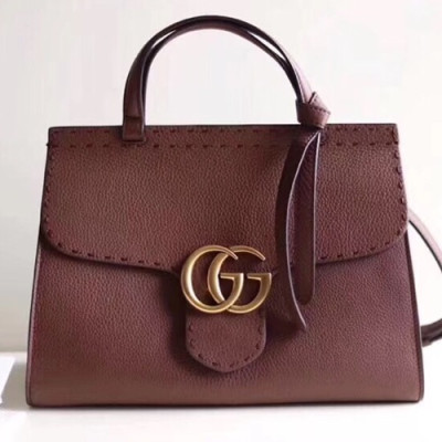 Gucci GG Marmont Women Shoulder Bag,31CM - 구찌 GG 마몬트 여성용 숄더백 421890,GUB0316,31cm,브라운