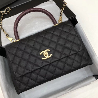 Chanel 2018 Chain Tote Shoulder Bag,28CM - 샤넬 2018 체인 토트 숄더백,CHAB0572,28CM,블랙(금장)