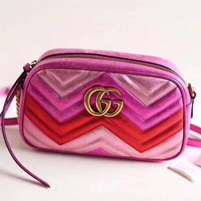 Gucci Marmont Matlase Camera Shoulder Bag,24CM - 구찌 마몬트 마틀라세 카메라 숄더백 447632,GUB0383,24cm,핑크