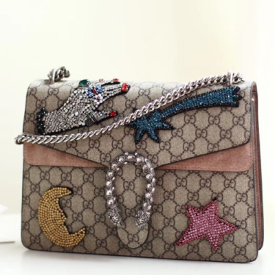 Gucci GG Dionysus Chain Shoulder Bag ,30CM - 구찌 GG 디오니소스 체인 숄더백 403348,GUB0418 ,30cm,브라운
