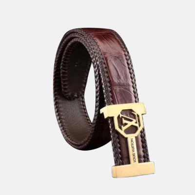 Louis vuitton 2019 Mens Initial Logo Leather Belt - 루이비통 남성 이니셜 로고 버클 레더 벨트 Lou0773x.Size(4.0cm).2컬러(블랙은장/브라운금장)