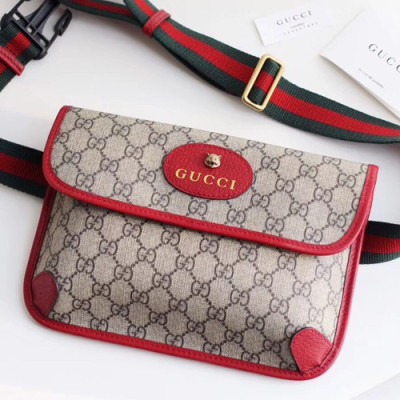 Gucci Supreme Belt Bag,24CM - 구찌 남여공용 수프림 벨트백,493930,GUB0437,24CM,레드
