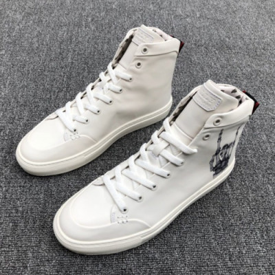 Bally 2018 Shok-1 Mkmi Mens Leather High-top Sneakers - 발리 신상 남성 레더 하이탑 스니커즈 Bly0060x.Size(245- 265).화이트