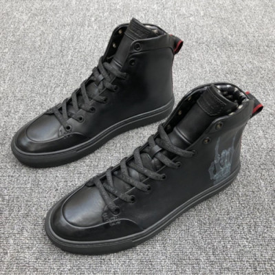 Bally 2018 Shok-1 Mkmi Mens Leather High-top Sneakers - 발리 신상 남성 레더 하이탑 스니커즈 Bly0059x.Size(245- 265).블랙