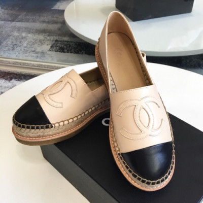 Chanel 2018 Ladies Classic CC Logo Plat Shoes - 샤넬 여성 클랙식 CC 로고 플랫폼 슈즈 Cnl0208x.Size(225 - 250).베이지