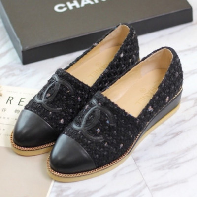 Chanel 2018 Ladies Classic CC Logo Plat Shoes - 샤넬 여성 클랙식 CC 로고 플랫폼 슈즈 Cnl0215x.Size(225 - 260).블랙