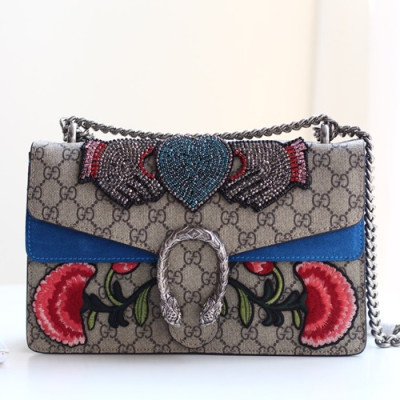 Gucci GG Dionysus Shoulder Bag ,28CM - 구찌 GG 디오니소스 숄더백 400249,GUB0442 ,28cm,블루