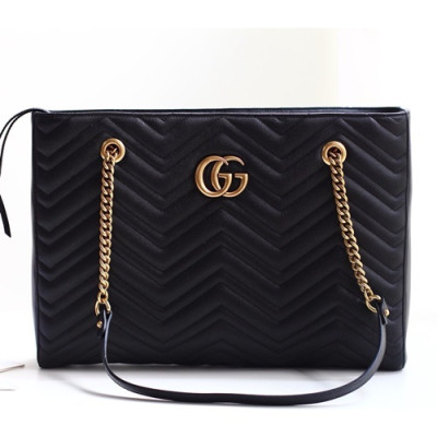 Gucci Marmont Matlase Tote Shoulder Bag,38.5CM - 구찌 마몬트 마틀라세 토트 숄더백 524578,GUB0452,38.5cm,블랙