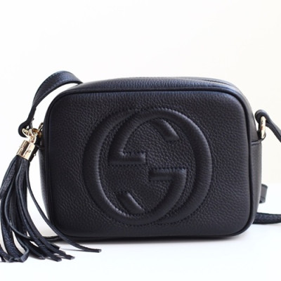 Gucci Soho Leather Shoulder Bag ,21CM - 구찌 소호 레더 숄더백 308364,GUB0455 ,21cm,블랙