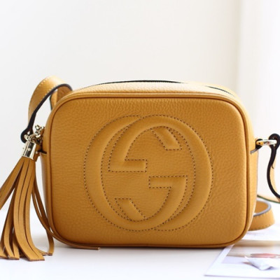 Gucci Soho Leather Shoulder Bag ,21CM - 구찌 소호 레더 숄더백 308364,GUB0456 ,21cm,옐로우