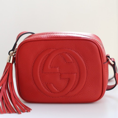 Gucci Soho Leather Shoulder Bag ,21CM - 구찌 소호 레더 숄더백 308364,GUB0459 ,21cm,레드오렌지