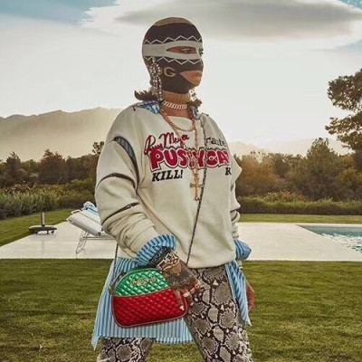 Gucci 2018 GG Supreme Padlock Shoulder Bag,24CM - 구찌 2018 GG 수프림 패드락 숄더백 ,510388,GUB0462,24CM,레드