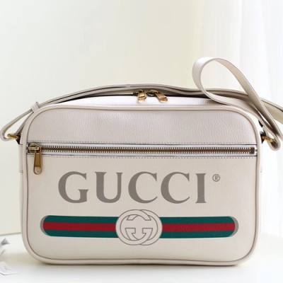 Gucci Print Messenger Shoulder Bag,33.5CM - 구찌 프린트 남여공용 메신저 숄더백 523589,GUB0472,33.5CM,화이트