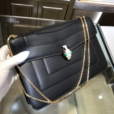 Bvlgari Serpenti Forever Chain Shoulder Bag,28CM - 불가리 세르펜티 포에버 체인 숄더백,BVLB0034,28cm,블랙