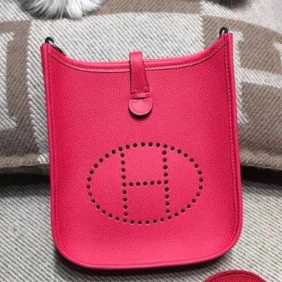 Hermes Evelyne Epsom Leather Mini Shoulder Bag - 에르메스 에블린 엡송 레더 여성용 미니 숄더백 HERB0667,핑크