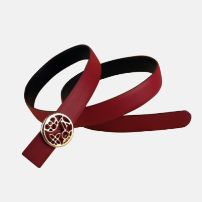 Louis vuitton 2019 Ladies Steel Buckle Leather Belt - 루이비통 여성 신상 스틸 버클 레더 벨트 Lou0800x.Size(2.5cm).레드