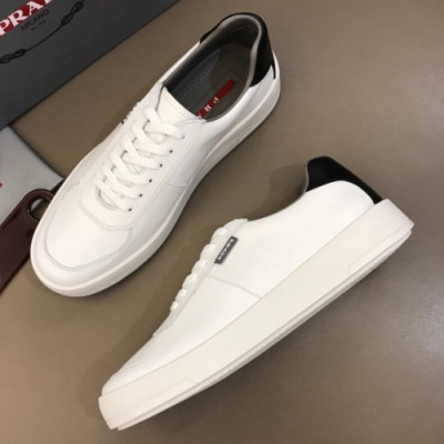 Prada 2019 Mens Leather Sneakers - 프라다 남성 레더 스니커즈 Pra0480x.Size(240 - 265).화이트