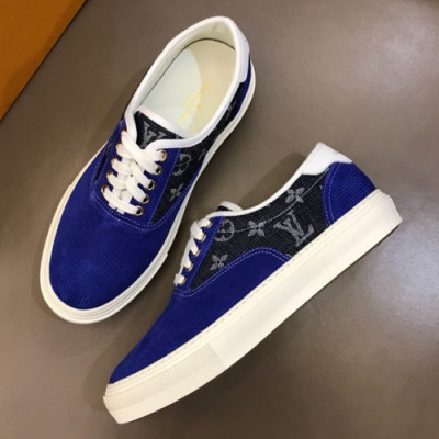 Louis Vuitton 2019 Mens Denim Initial Logo Sneakers - 루이비통 신상 남성 데님 이니셜 로고 스니커즈 Lou0803x.Size(240 - 270).블루