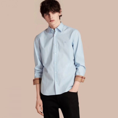 Burberry 2019 Mens Cotton T-shirt - 버버리 신상 남성 코튼 셔츠 Bur0490x.Size(m - 2xl).4컬러(블랙/화이트/블루/스카이블루)