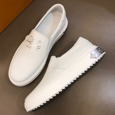 Louis Vuitton 2019 Mm/WmInitial Silver Logo Slip - on  - 루이비통 신상 남자 이니셜 실버 로고 슬립온 Lou0815x.Size(225 - 275).화이트