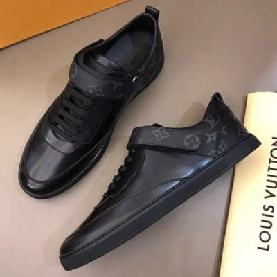 Louis Vuitton 2019 Mens Velcro Leather Sneakers - 루이비통 신상 남성 벨크로 레더 스니커즈 Lou0822x.Size(240 - 275).블랙