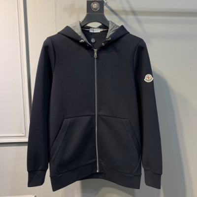 Moncler 2019 Mens Zip-up Hood tee - 몽클레어 남성 집업 후드티 Moc0417x.Size(m - 3xl).블랙