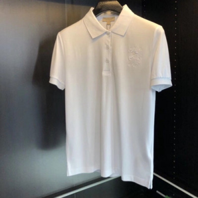 Burberry 2019 Mens Classic Logo Polo Cotton Short Sleeved Tshirt - 버버리 남성 클래식 로고 폴로 고튼 반팔티 Bur0509x.Size(m - 2xl).화이트