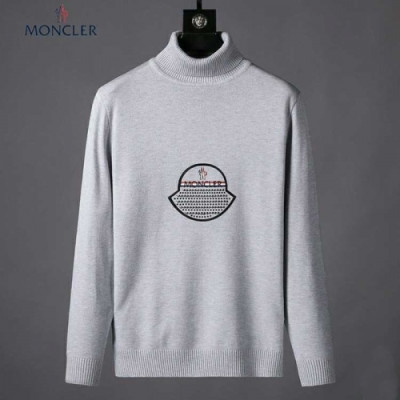 Moncler 2019 Mens Embroidery Logo Wool Turtle - neck Sweater - 몽클레어 남성 자수 로고 울 터틀넥 스웨터 Moc0420x.Size(m - 3xl).2컬러(블랙/그레이)