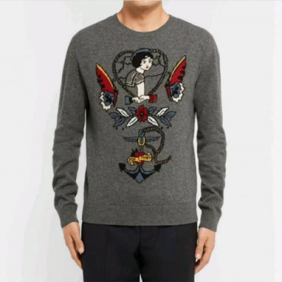 Valentino 2019 Mens Cruz Knit sweater - 발렌티노 남성 크루즈 니트 스웨터 Val0154x.Size(s - xl).그레이