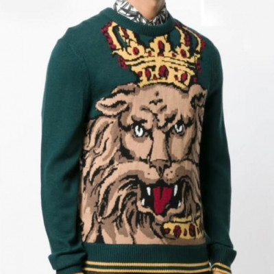 Dolce&Gabbana Mens Lion Intarsia Sweaters - 돌체앤가바나 남성 사자 인타시어 스웨터 dol0162x