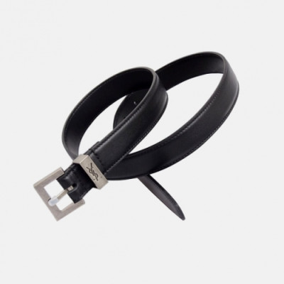 Saint Laurent 2019 Ladies Signature Logo Steel Buckle Leather Belt - 입생로랑 신상 여성 시그니처 로고 스틸 버클 레더 벨트 Ysl0038x.Size(2.5cm).블랙은장