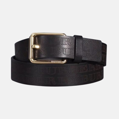 [매장판]Burberry 2019 Mens Classic Logo Buckle Business Leather Belt - 버버리 남성 클래식 로고 버클 비지니스 레더 벨트 Bur0547x.Size(3.5cm).블랙금장