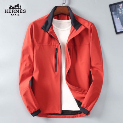 [매장판]Hermes 2019 Mens Business Casual Jacket - 에르메스 남성 비지니스 캐쥬얼 자켓 Her0176x.Size(m - 3xl).3컬러(네이비/레드/블랙)