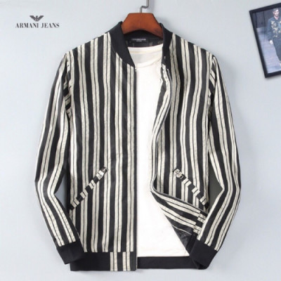 [매장판]Armani 2019 Mens Business Striped Pattern Casual Jacket - 알마니 남성 비지니스 스트라이프 캐쥬얼 자켓 Arm0147x.Size(l - 4xl).체크블랙