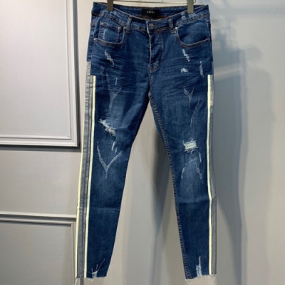 Amiri 2019 Mens Denim Slim Fit Pants - 아미리 신상 남성 슬림핏 데님 팬츠 Ami0035x.Size(29 - 40).블루