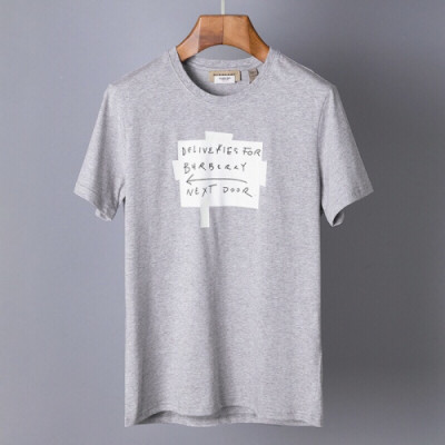 Burberry 2019 Mens Printing Logo Cotton Short Sleeved T-shirt - 버버리 남성 프린팅 로고 코튼 반팔티 Bur0569x.Size(m - 2xl).2컬러(그레이/화이트)