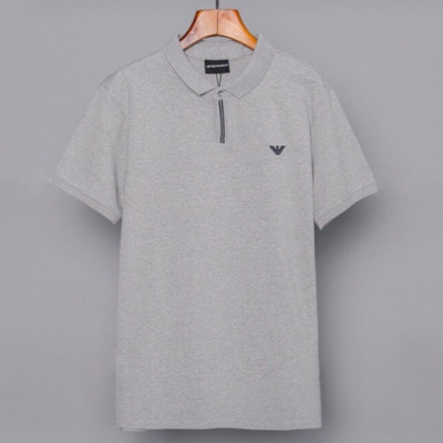 Armani 2019 Mens Polo Cotton Short Sleeved Tshirt - 알마니 남성 신상 폴로 코튼 반팔티 Arm0153x.Size(m - 3xl).그레이