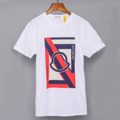 Mocler 2019 Mens Printing Logo Cotton Short Sleeved T-shirt - 몽클레어 남성 신상 프린트 로고 반팔티 Moc0434x.Size(m - 3xl).화이트