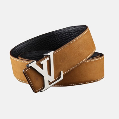 Louis vuitton 2019 Mens Signature Initial Logo Buckle Leather Belt - 루이비통 남성 신상 시그니처 이니셜 로고 버클 레더 벨트 Lou0876x.Size(3.8cm).2컬러(브라운금장/은장)