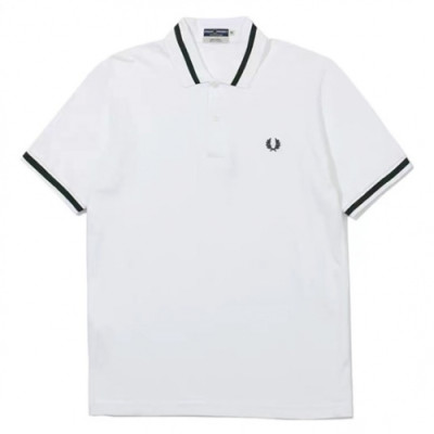 Fredperry 2019 Mens Business Polo Cotton Short Sleeved Tshirt - 프레드페리 남성 신상 비지니스 폴로 코튼 반팔티 Fre005x.Size(s - xl).화이트