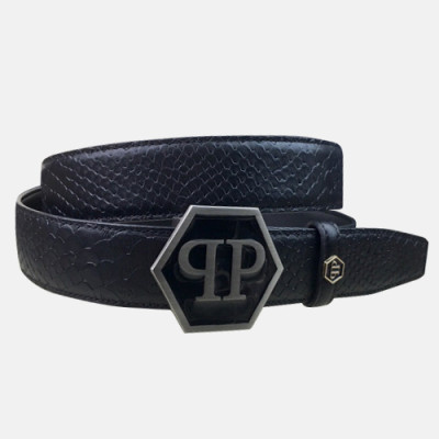 Philipp Plein 2019 Mens Box  Logo Buckle Leather Belt - 필립플레인 남성 신상 박스 로고 버클 레더 벨트 Phi0027x.Size(3.5cm).블랙은장