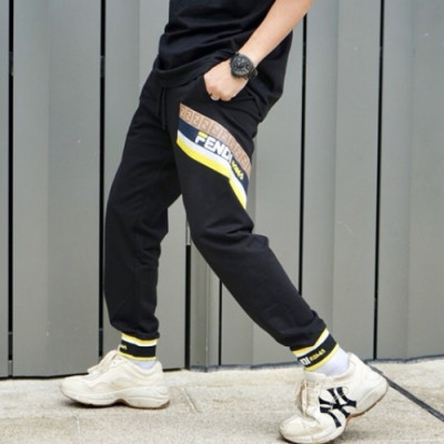 Fendi 2019 Mens Casual Initial Logo Trianing Pants - 펜디 남성 신상 캐쥬얼 이니셜 로고 트레이닝 팬츠 Fen0159x.Size(m - 4xl).블랙