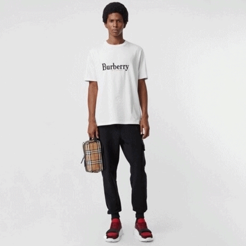 Burberry 2019 Mm/Wm Embroidery Logo Cotton Short Sleeved Tshirt - 버버리 남자 자수 로고 코튼 반팔티 Bur0607x.Size(m - 3xl).3컬러(화이트/그레이/블랙)