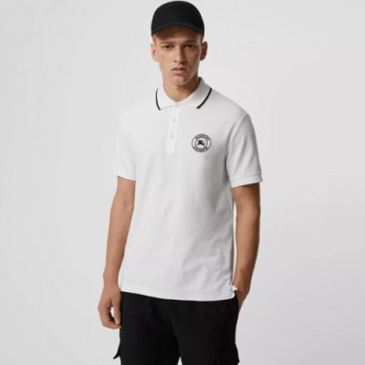 Burberry 2019 Mens Embroidery Logo Cotton Short Sleeved Tshirt - 버버리 남성 자수 로고 코튼 반팔티 Bur0608x.Size(m - 3xl).화이트