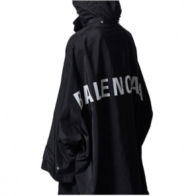 Balenciaga 2019 Mm/Wm Over Size Shell Rain Coat - 발렌시아가 남자 오페라 오버사이즈 쉘 레인 코트 Bal0130x.Size(Free).2컬러(네이비/화이트)